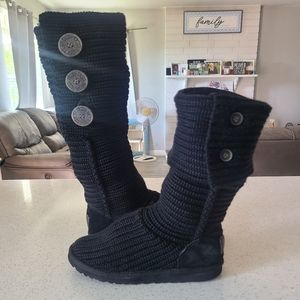 Ugg Women's Classic Cardy Knitted tall boots-Size 5